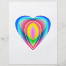 Heart with Inviting Colours Flyers
