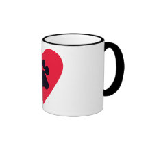 Heart with Paw Print Mug