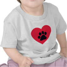 Heart with Paw Print T-shirt
