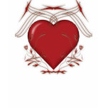 Heart With Tribal Pattern (red) - Pink Shirt