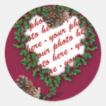 Heart Wreath Photo Frame Sticker