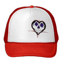 heart you skull hats