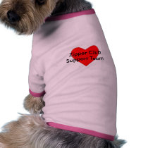heart, Zipper ClubSupport Team Pet Tee Shirt
