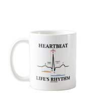 Heartbeat Life's Rhythm (ECG/EKG Heartbeat) Coffee Mug