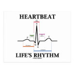 Heartbeat Life's Rhythm (ECG/EKG Heartbeat) Postcard