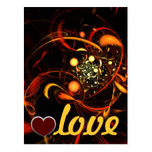 Heartbeat Love Postcard