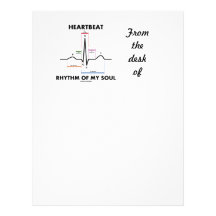 Heartbeat Rhythm Of My Soul (Electrocardiogram) Custom Letterhead