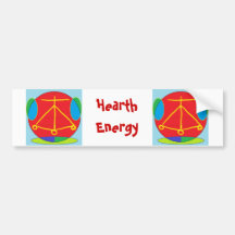 HEARTH Karuna Reiki Energy Bumper Sticker