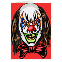 Heartless Evil Clown Greeting Card