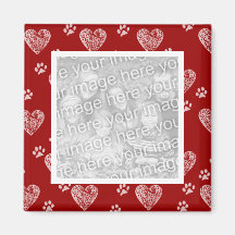 Heartns et magnet de photo d'animal familier de pa aimants