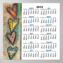 Hearts 2012 Wall Calendar Poster