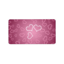 Hearts Address Label
