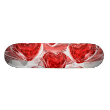 Hearts Afire Abstract Skateboard