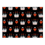Hearts and Crowns Motif Post Cards