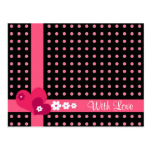 Hearts and flowers - Postcard