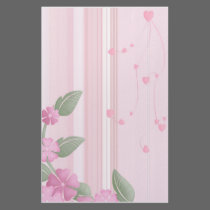 Hearts and Flowers stationery