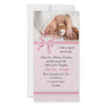 Hearts and Lace Photo Birth Announcement Personalized Photo Card