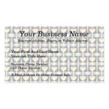 Hearts And Metal Weave Business Cards