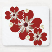 Hearts and Pearls Mousepad