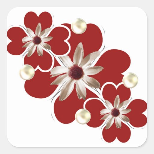 Hearts and Pearls Sticker