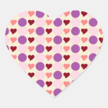 HEARTS AND POLKA DOT STICKER