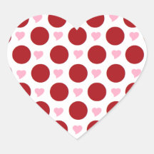 HEARTS AND POLKA DOT STICKER