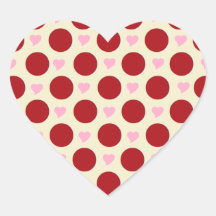 HEARTS AND POLKA DOT STICKER