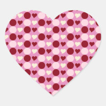 HEARTS AND POLKA DOT STICKER