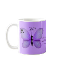 Hearts and Purple Butterflies Quote Mug