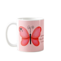 Hearts and Red Butterflies Quote Mug