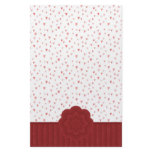 Hearts and Red Damask Stationery