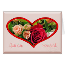 Hearts and Roses You are Special card - customize