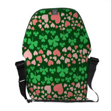 hearts and shamrocks courier bags