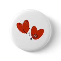 Hearts and Stethoscope Pins