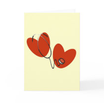 Hearts and Stethoscope T-shirts and Gifts Greeting Card