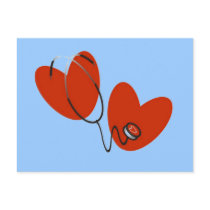 Hearts and Stethoscope T-shirts and Gifts Postcard