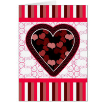 Hearts and Stripes Greeting Card