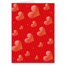 HEARTS AND STRIPES HEARTS GREETING CARD