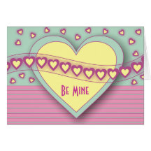 Hearts and Stripes Valentine Card