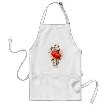 Hearts-and-Swirls Aprons