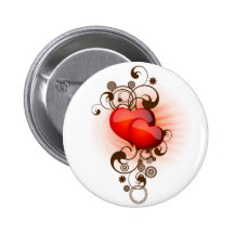 Hearts-and-Swirls Button