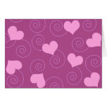 Hearts and swirls greeting cards