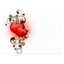 Hearts-and-Swirls Post Cards