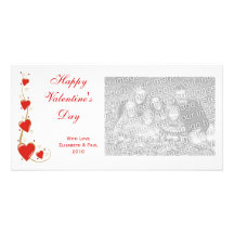 Hearts and Swirls Valentine Photo Cards