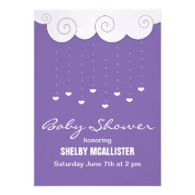 Hearts Baby Shower Invitations