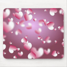 hearts background mouse pads