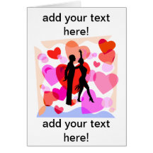 Hearts ballroom dancing cards
