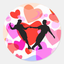 Hearts ballroom dancing stickers