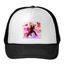 Hearts ballroom dancing trucker hat