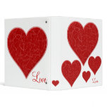 hearts 3 ring binders